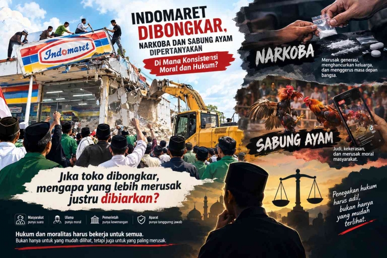Indomaret Dibongkar Paksa di Pamekasan, Tapi Narkoba dan Sabung Ayam?