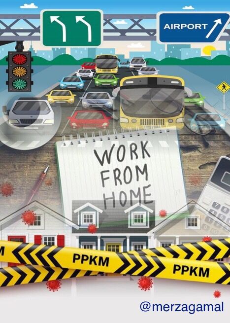 Image: Habis Mudik, Terbitlah WFH, dan PPKM pun Diperpanjang (by Merza Gamal)