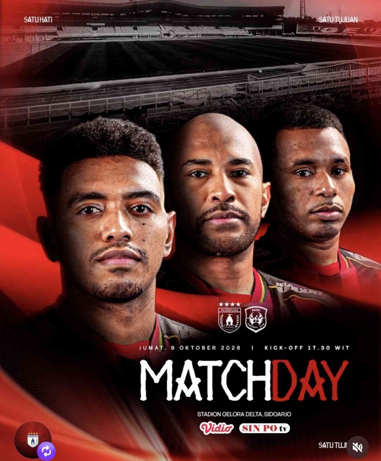 Klik di Sini! Tiga Akses Link Nonton Live Persipura Kontra Rans Nusantara